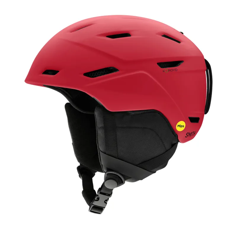 2024 Smith Mission MIPS ski helmet crimson red
